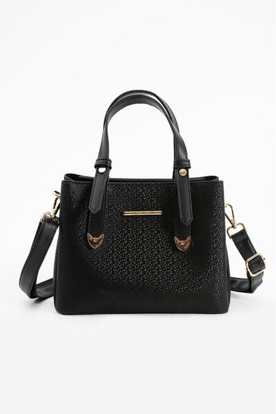 H&D COLLECTİON Very Useful Double Strap Detailed Lined 4 Compartment Hand and Shoulder Bag 1425