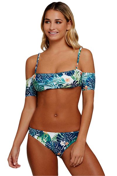 WildFashion Printed tankini swimsuit with short sleeve top SW1085