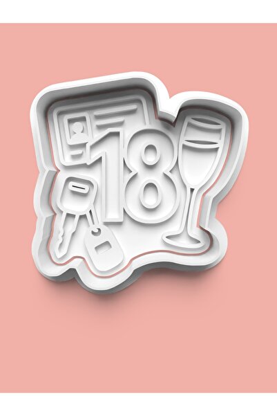 AKTASTORE قالب كوكيز عيد ميلاد عمره 18 عامًا وقالب عجينة السكر - 18 رقمًا