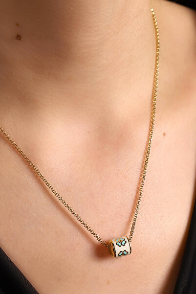 GÜLENLER ALTIN 14 Ayar Altın Yoncalı Tasarım Kolye