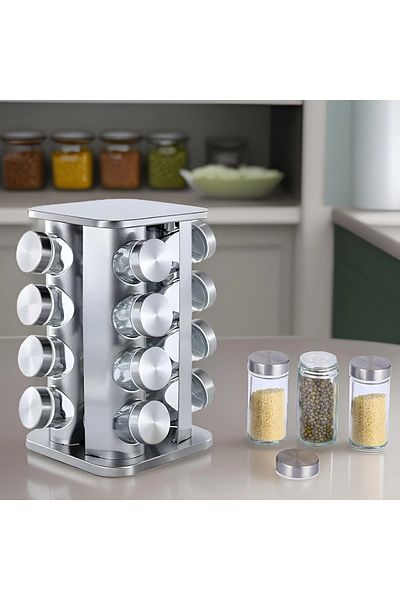 cheffinger Set condimente din 16 piese din inox cu suport SR 16
