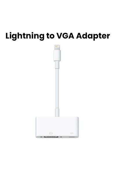 fulina Lightning to VGA Adapter,AV Adapter 1080P with Lightning Charging Port for Select iPhone,iPad
