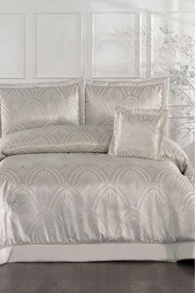 Çeyiz Diyarı Artes Fiber Filled Double 250X255 cm Bedspread Ecru