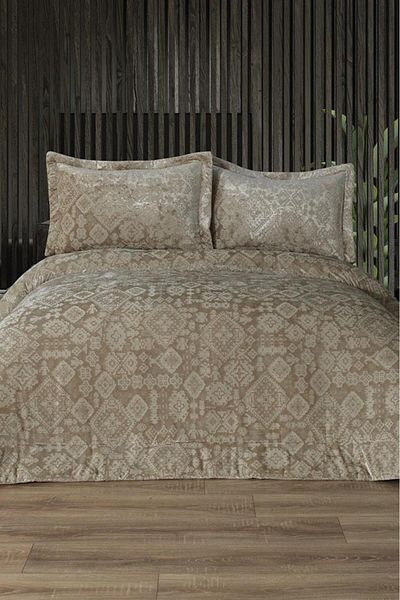 Çeyiz Diyarı Emila Fiber Filled Double 250X255 cm Bedspread Beige