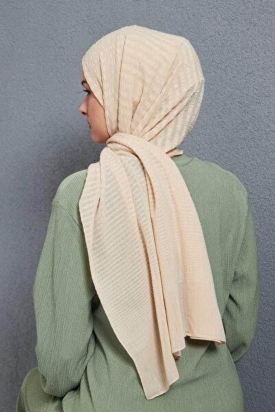 Gigiscarfs Σάλι Arya Chiffon με ντεγκραντέ ρίγες - Ρεβύθι -