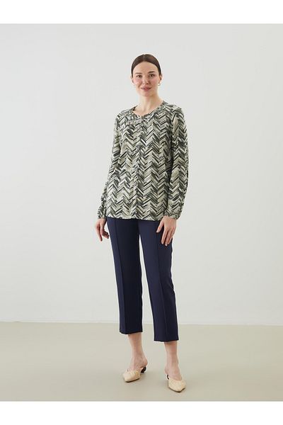 LC Waikiki Crew Neck Patterned Women's Blouse