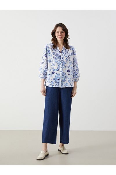 LC Waikiki Women's Flowering Collar Blouse