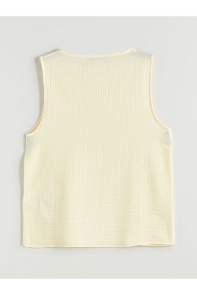 LC Waikiki Crew Neck Muslin Blouse
