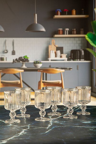Lizzy Cortado 6-Piece Coffee Side Glass