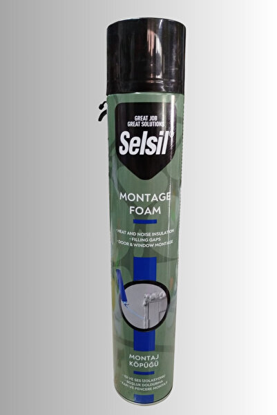 Selsil Montaj Köpüğü Dolgu Köpüğü 750ML-600GR Kapı Boşluklarına Çatı Boşluklarına Dolgu Köpük (1 Adet)