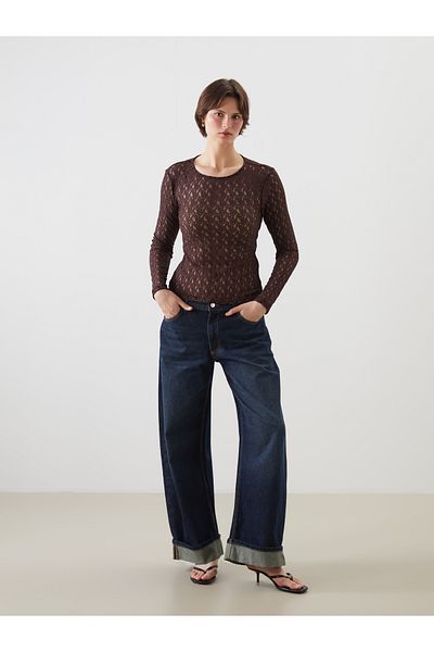 LC Waikiki Crew Neck Lace Blouse