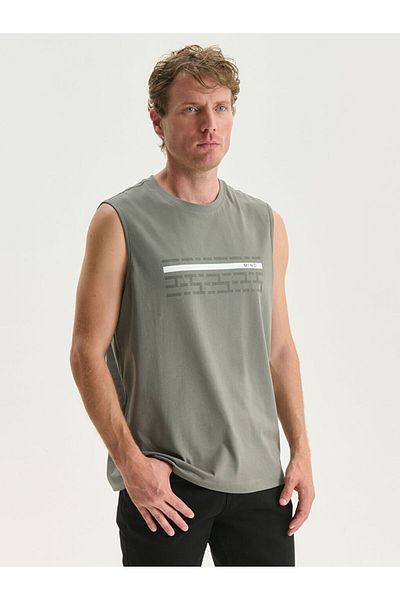 LC Waikiki LCWAIKIKI Classic Crew Neck Printed Combed Cotton Men's Sleeveless T-Shirt