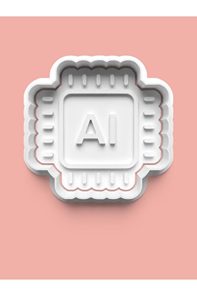 AKTASTORE قالب بسكويت على شكل ذاكرة الذكاء الاصطناعي وقالب عجينة السكر