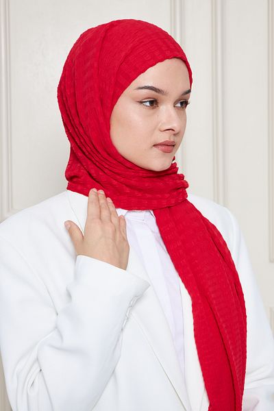 Gigiscarfs Gradient Striped Arya Chiffon Shawl - Red -