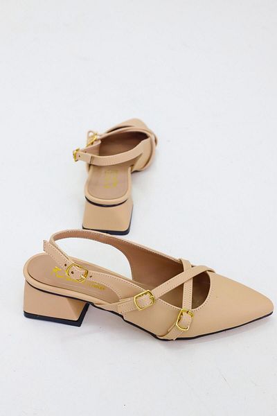 Nubbock Cream Women's Strappy Belted Stiletto Nk3042