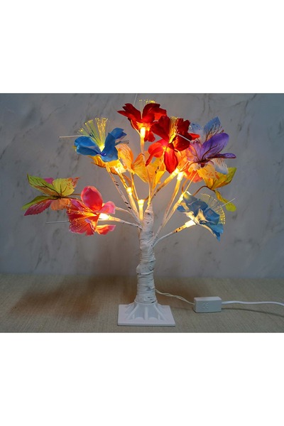 Store Dekoratif Ledli Çiçek 35 Cm Model 5