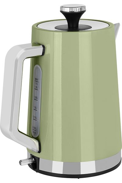 ECG Electric kettle ECG RK 1766 Vintage Olive, 2200 W, 1.7 liters, stainless steel, olive green