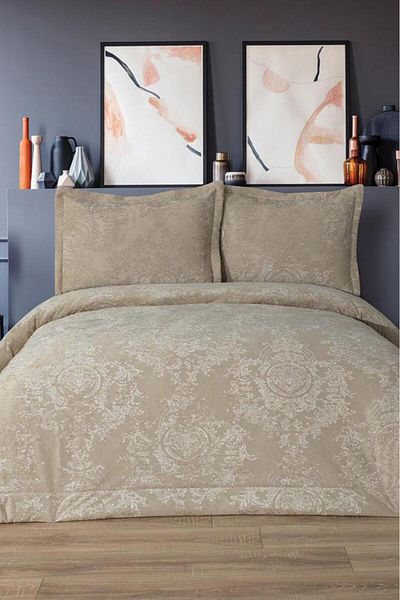 Çeyiz Diyarı Arbor Fiber Filled Double 250X255 cm Bedspread Beige