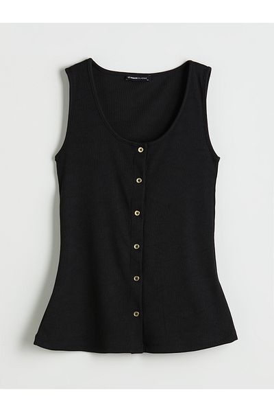 LC Waikiki U Neck Textured Blouse