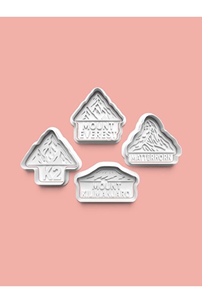 AKTASTORE Mountains Mountains Cookie Mold and Sugar Dough Mold Set of 4