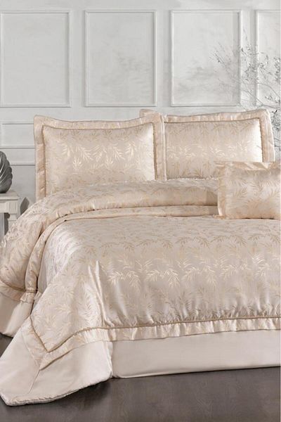 Çeyiz Diyarı Savana Fiber Filled Double 250X255 cm Bedspread Cream