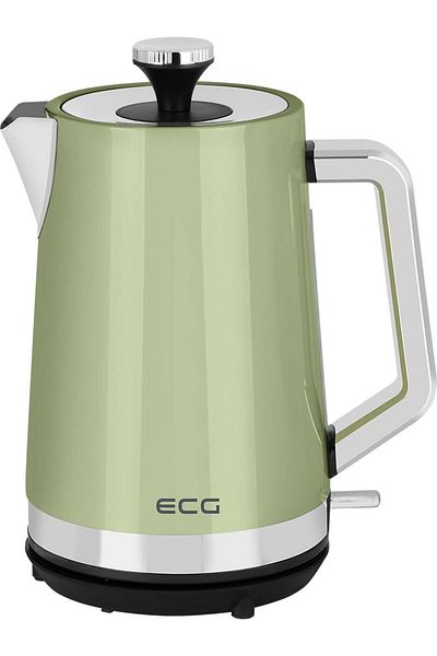 ECG Electric kettle ECG RK 1766 Vintage Olive, 2200 W, 1.7 liters, stainless steel, olive green