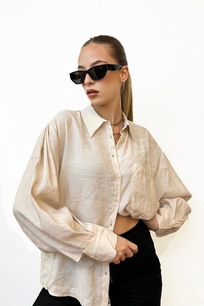 PROTO SUIT Μπεζ πουκάμισο Oversize