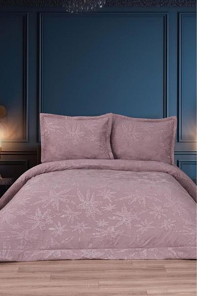 Çeyiz Diyarı Jasmin Fiber Filled Double Size 250X255 cm Bedspread Dusty Rose