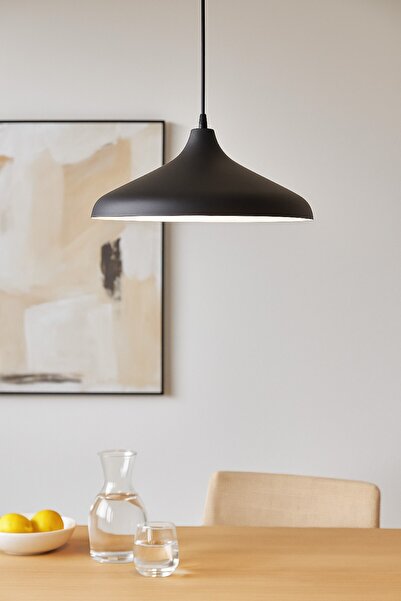 G'Shine Avize Nil Siyah Içi Beyaz Renk Özel Tasarım Modern Dekoratif Cafe Sar...