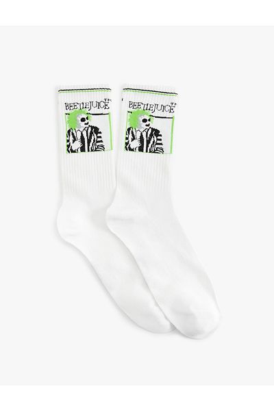Koton Cotton Blended Socket Licensed Beetlejuice Socks
