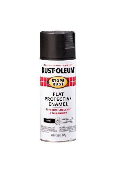 Rustoleum Stops Rust Flat Protective Enamel Spray Paint 12 oz