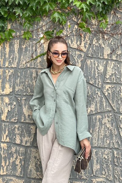 Modamesta Shay Oversize Düşük Omuz Gömlek
