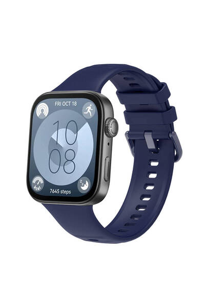 Maks Technology Huawei Watch Fit 3 Band Serisi Klasik Kordon Silikon Strap Ka...