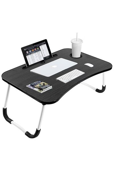 Primo Plus Foldable Laptop Table With Cup Holder Combination Material