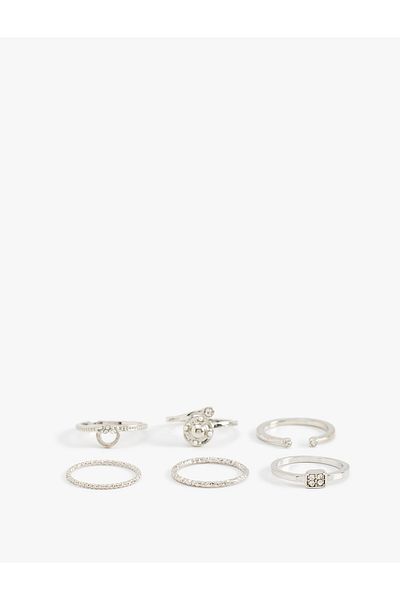Koton Stone Detailed 6-Piece Ring Set