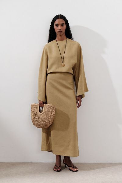Manuka LEINENES WEITES BINDENES KLEID BLIND