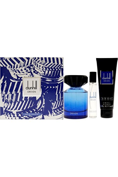Alfred Dunhill مجموعة هدايا للرجال من دريفن بلو، بخاخ أو دو تواليت 3.4 أونصة، جل استحمام 3 أونصة، بخاخ سفر 0.15 مل، 3 قطع