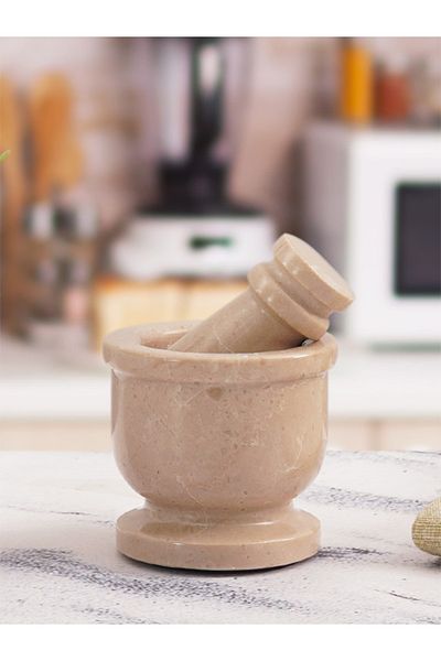 Radicaln Handmade Marble Mortar and Pestle 2.5" Verona – Garlic, Herb & Spice Crusher for Home Cooking