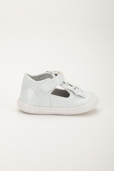 Dilimler Ayakkabı Şirinbebe Orthopedic Baby Girl First Step Shoes with White Pole and Bow