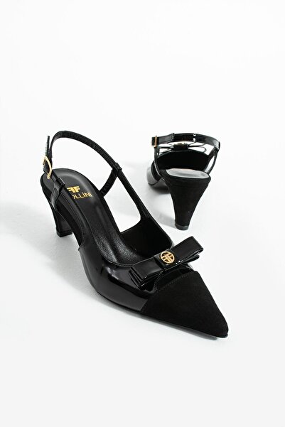 FOLLİNİ Kadın Hakiki Deri Klasik Topuklu Ayakkabı Siyah