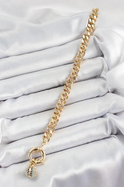 BESKAR Brass Row Arrow Model Zircon Stone Gold Color Vip Series Women's Bracelet