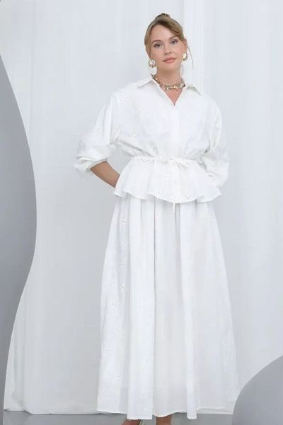 Puane Self Patterned Skirt Set