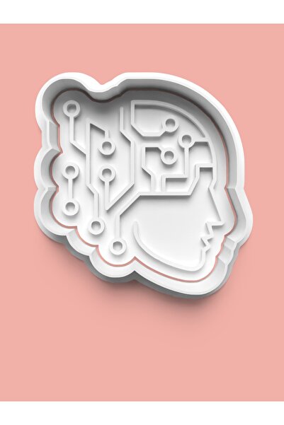 AKTASTORE قالب بسكويت على شكل روبوت ذكاء اصطناعي وقالب عجينة السكر