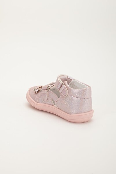Dilimler Ayakkabı Şirinbebe Orthopedic Baby Girl First Step Shoes Pink Double Velcro Floral