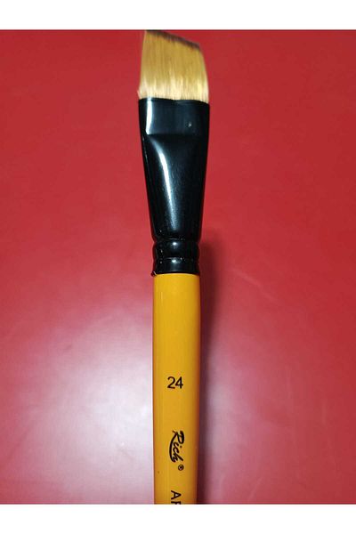 Rich 280 Series Side Cut Tip Synthetic Brush Short Handle No:24 Suitable for Oil,Acrylic and Gouache Painting