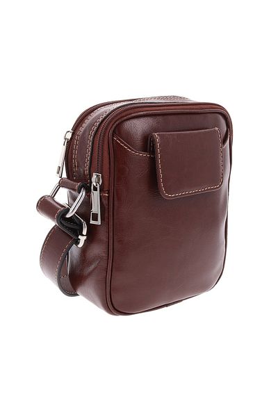 Magazinul de genti Men's bag made of soft natural leather, model 026