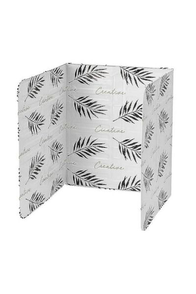 OEM Protecție împotriva stropilor pentru aragaz, aluminiu, reutilizabil, pliabil, model cu frunze, 83x32 cm