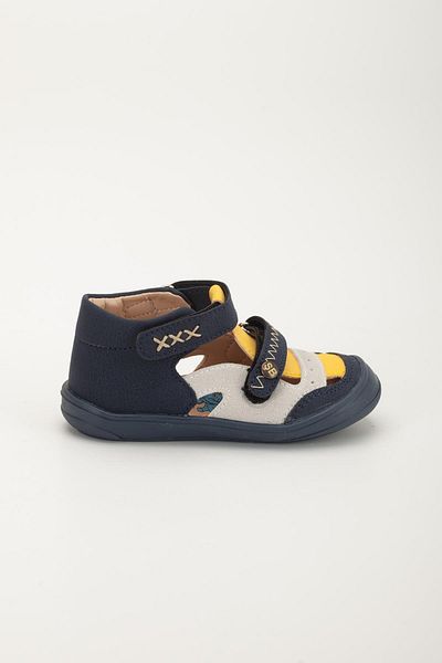 Dilimler Ayakkabı Şirinbebe Orthopedic Baby Boy Firstadım Shoes Yellow Double Velcro Side Open