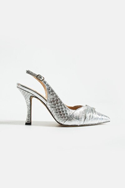 FOLLİNİ Kadın Hakiki Deri Klasik Topuklu Ayakkabı Lame