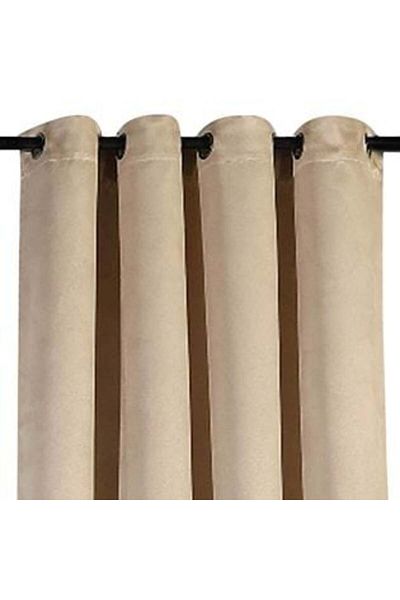 OEM Decorative Beige Curtain with Embossed Pattern and Rings, 140 x 260 cm